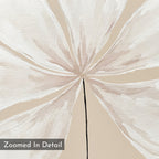 Whisper of Petals – beige and white botanical canvas wall art print by Aspire Prints