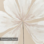 Petals in Quiet Light – beige and white botanical canvas wall art print by Aspire Prints
