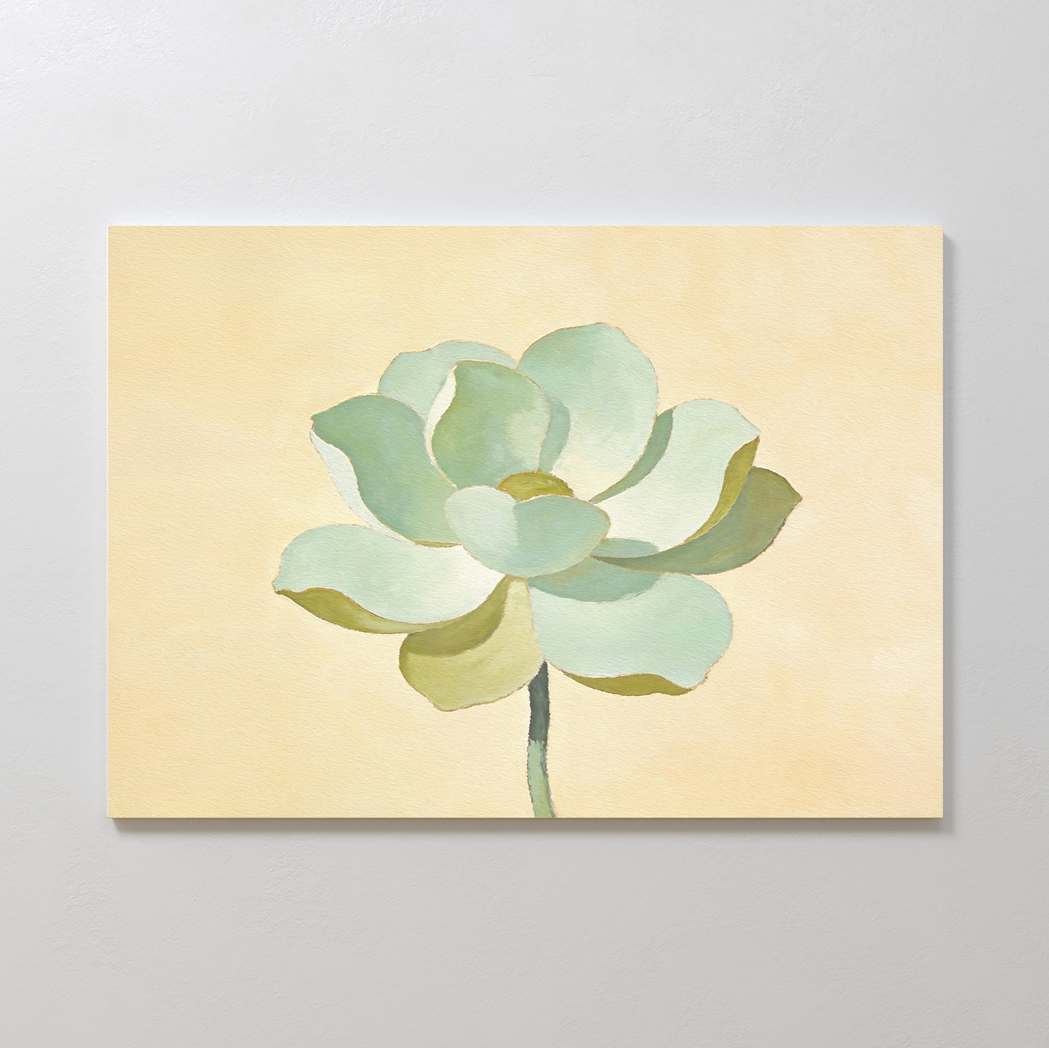 Whisper of Sage – green botanical canvas wall art print by Aspire Prints