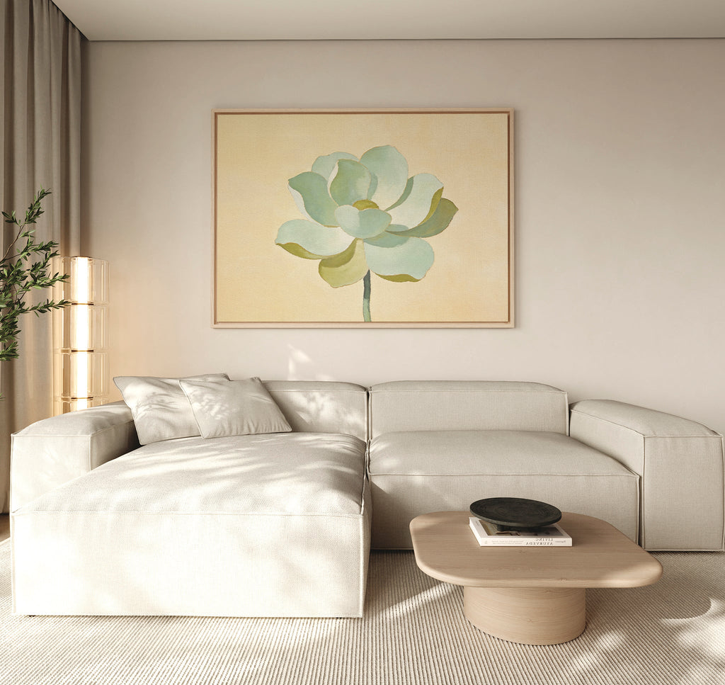 Whisper of Sage – green botanical canvas wall art print by Aspire Prints