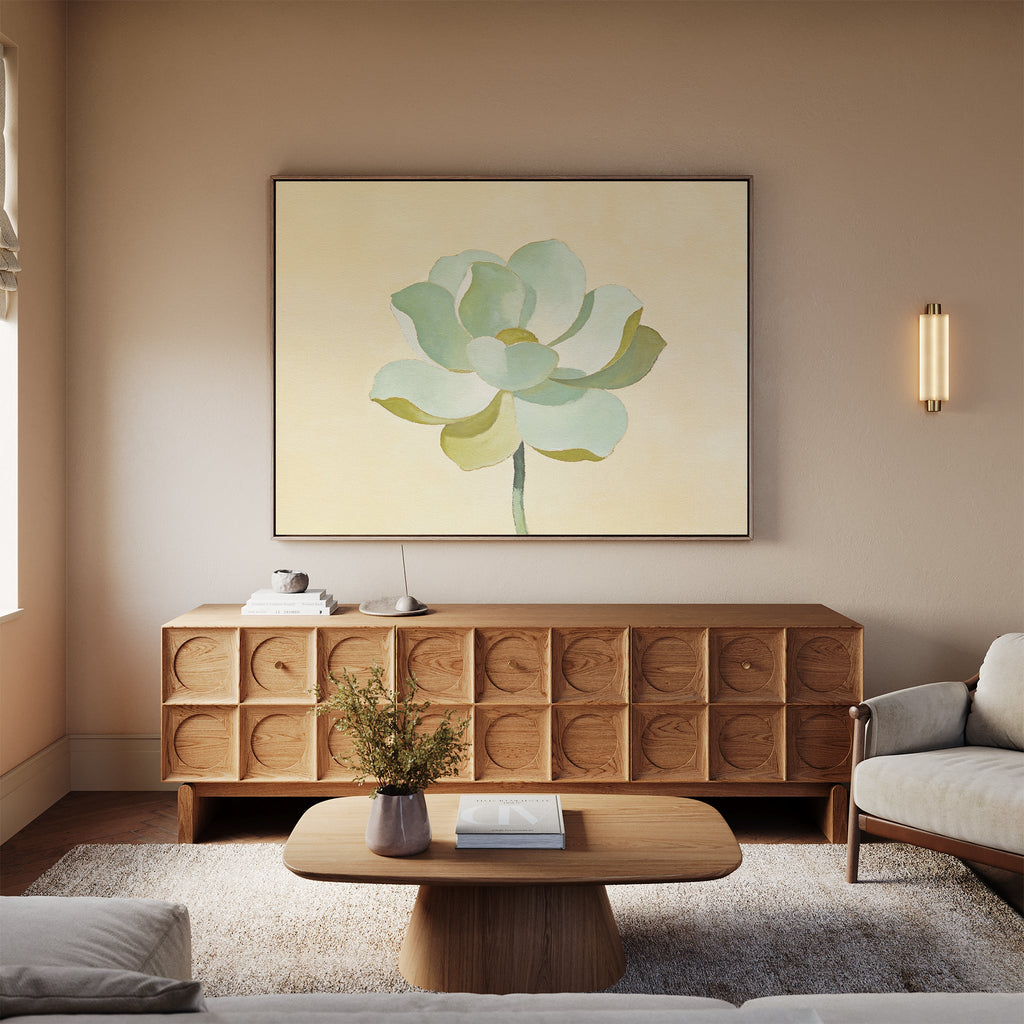 Whisper of Sage – green botanical canvas wall art print by Aspire Prints