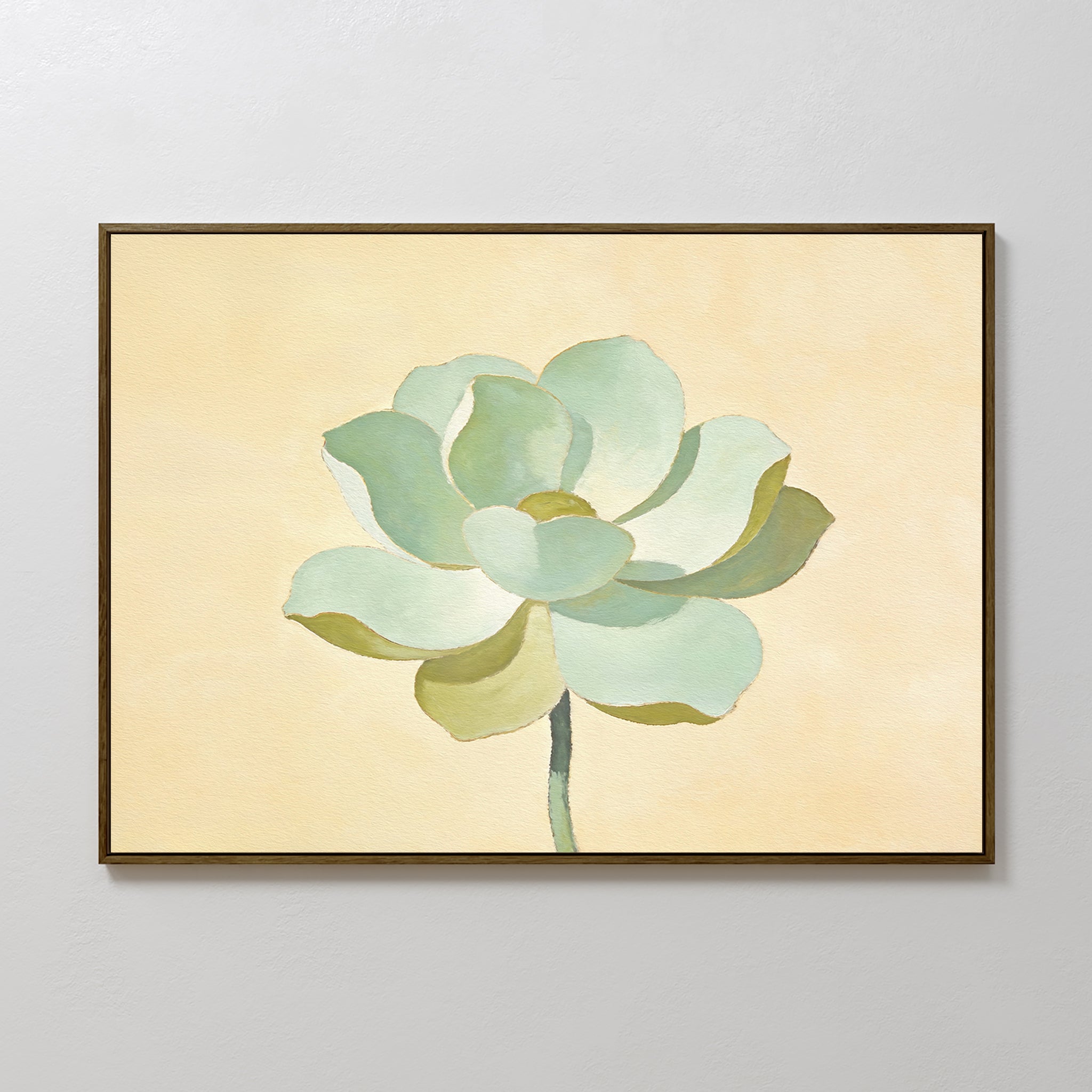 Whisper of Sage – green botanical canvas wall art print by Aspire Prints
