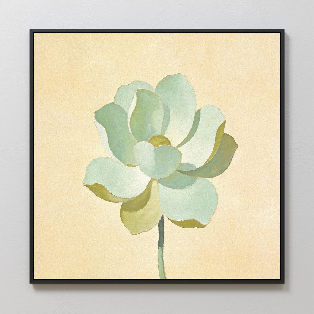 Whispers in Sage – green botanical canvas wall art print by Aspire Prints