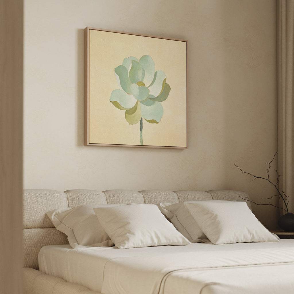 Whispers in Sage – green botanical canvas wall art print by Aspire Prints