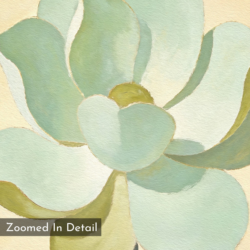 Whispers in Sage – green botanical canvas wall art print by Aspire Prints