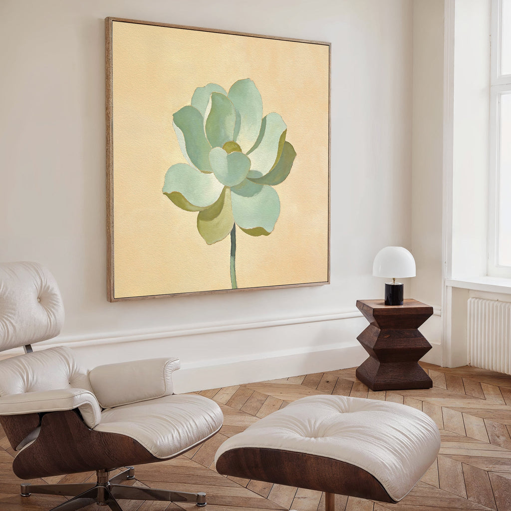 Whispers in Sage – green botanical canvas wall art print by Aspire Prints