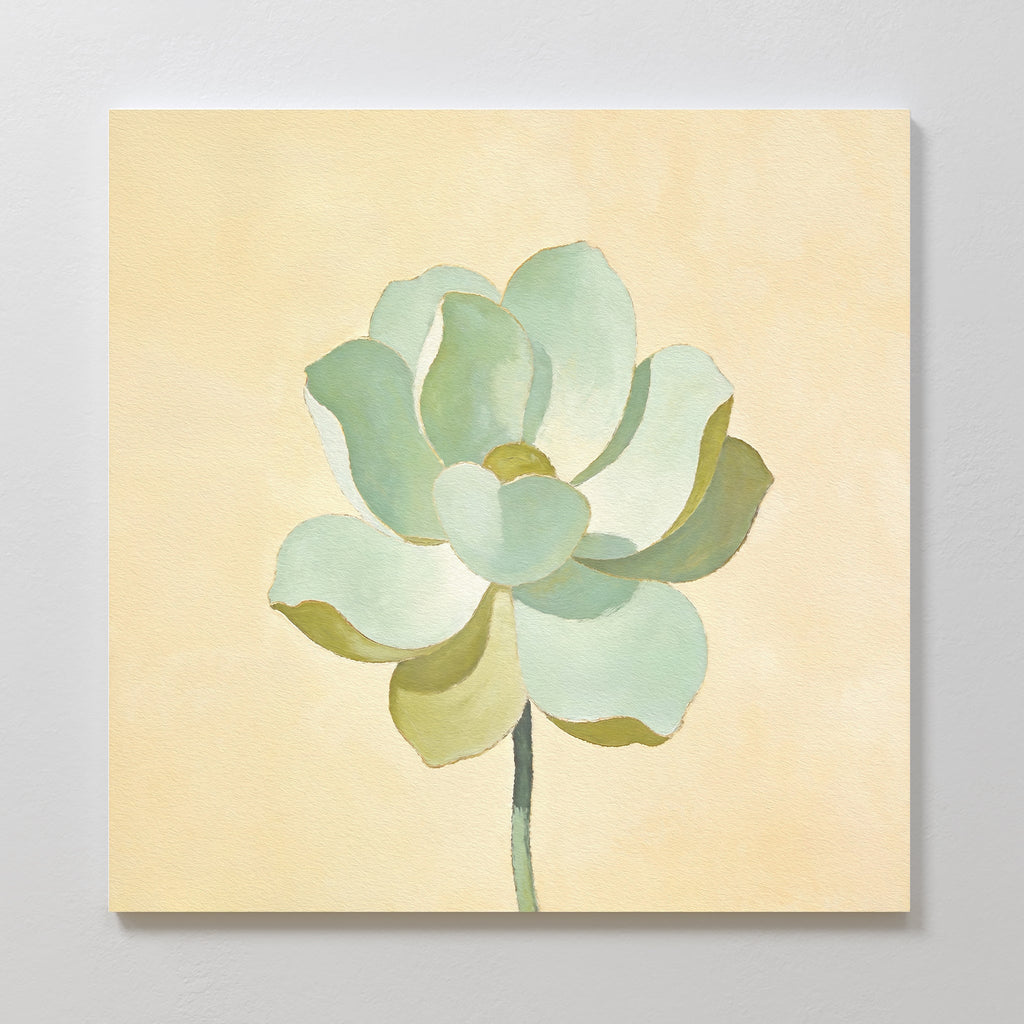 Whispers in Sage – green botanical canvas wall art print by Aspire Prints