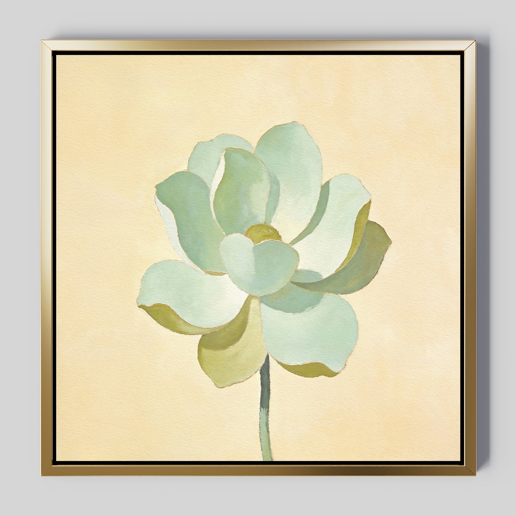 Whispers in Sage – green botanical canvas wall art print by Aspire Prints