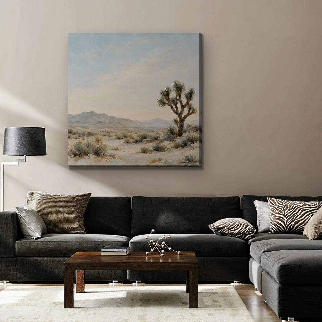 Joshua Tree Desert Canvas Art - Square – Stretched Canvas Only in room setting