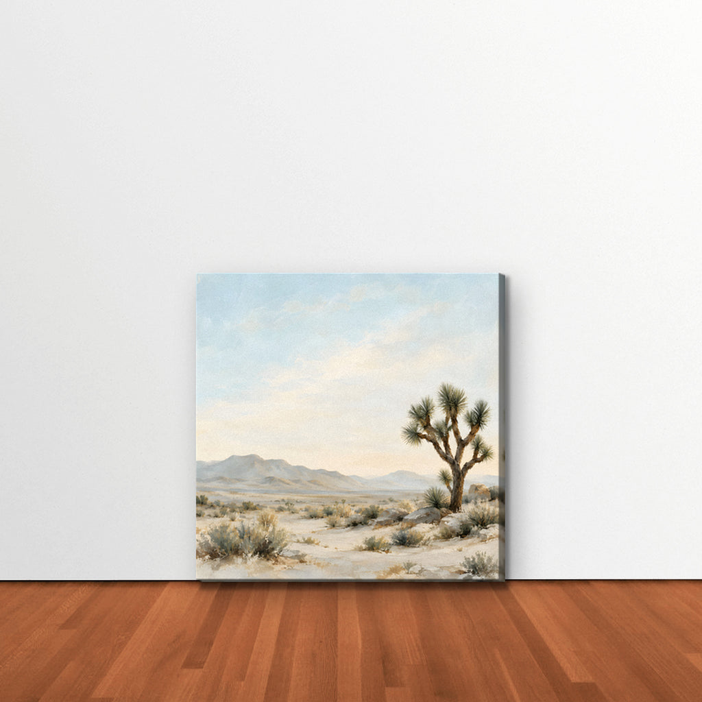 Joshua Tree Desert Canvas Art - Square – Stretched Canvas Only in room setting