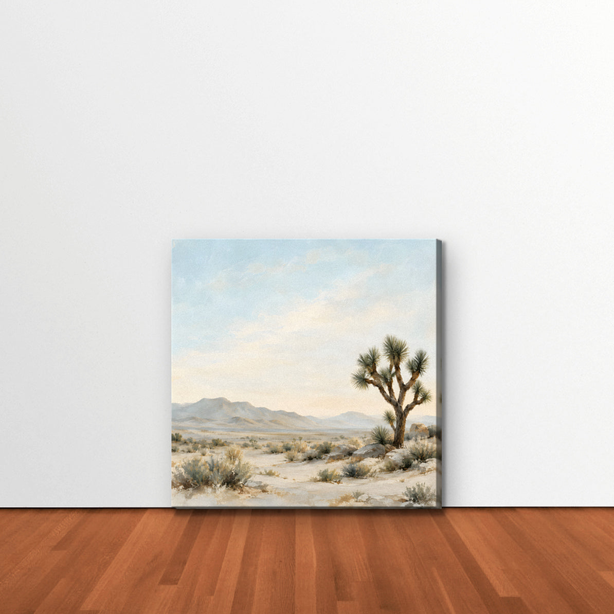 Joshua Tree Desert Canvas Art - Square – Stretched Canvas Only in room setting