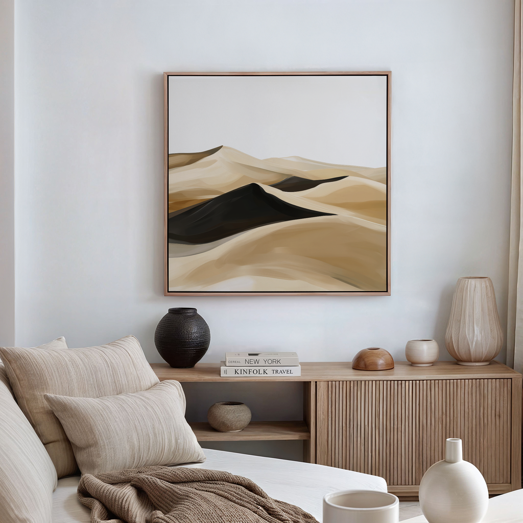 Whispers of the Sahara – earthy brown desert canvas wall art print by Aspire Prints