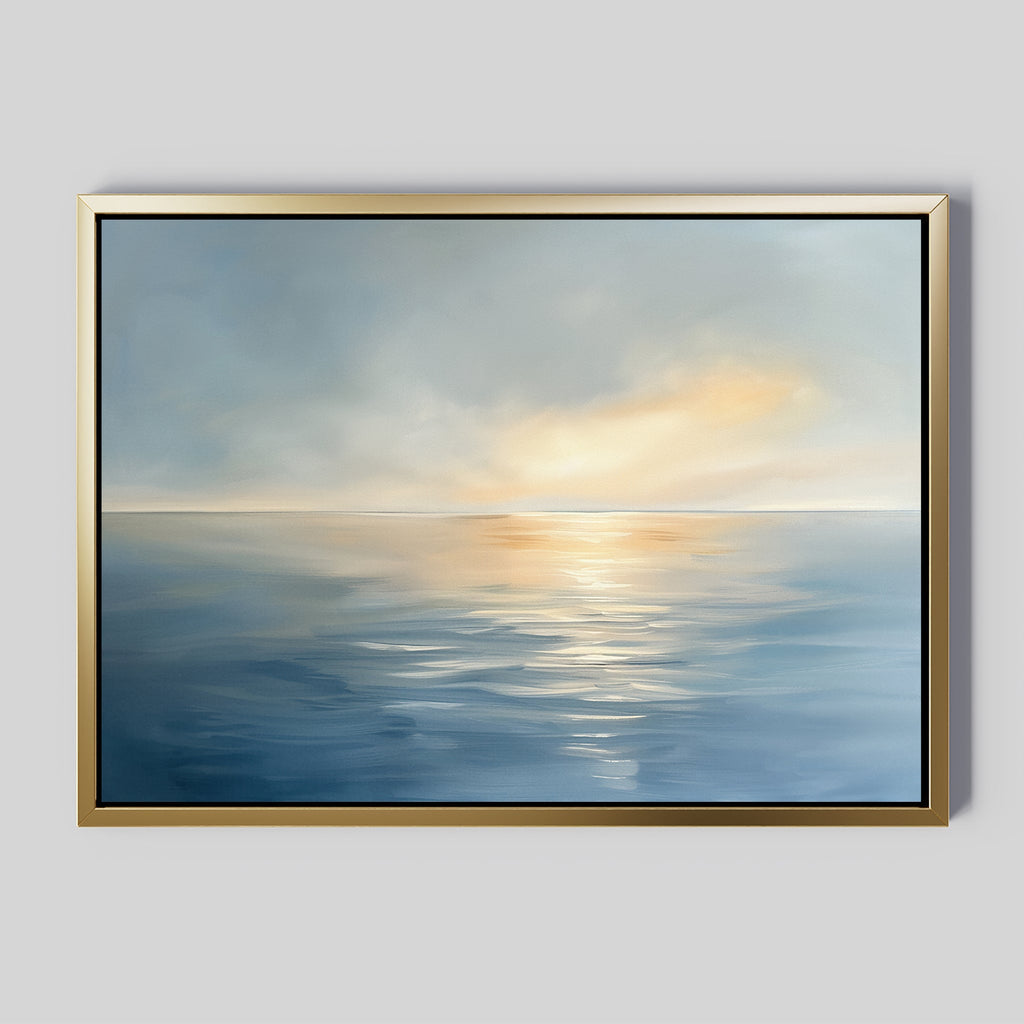Whispers of the Tideline Canvas Print – blue coastal canvas wall art print by Aspire Prints