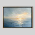 Whispers of the Tideline Canvas Print – blue coastal canvas wall art print by Aspire Prints