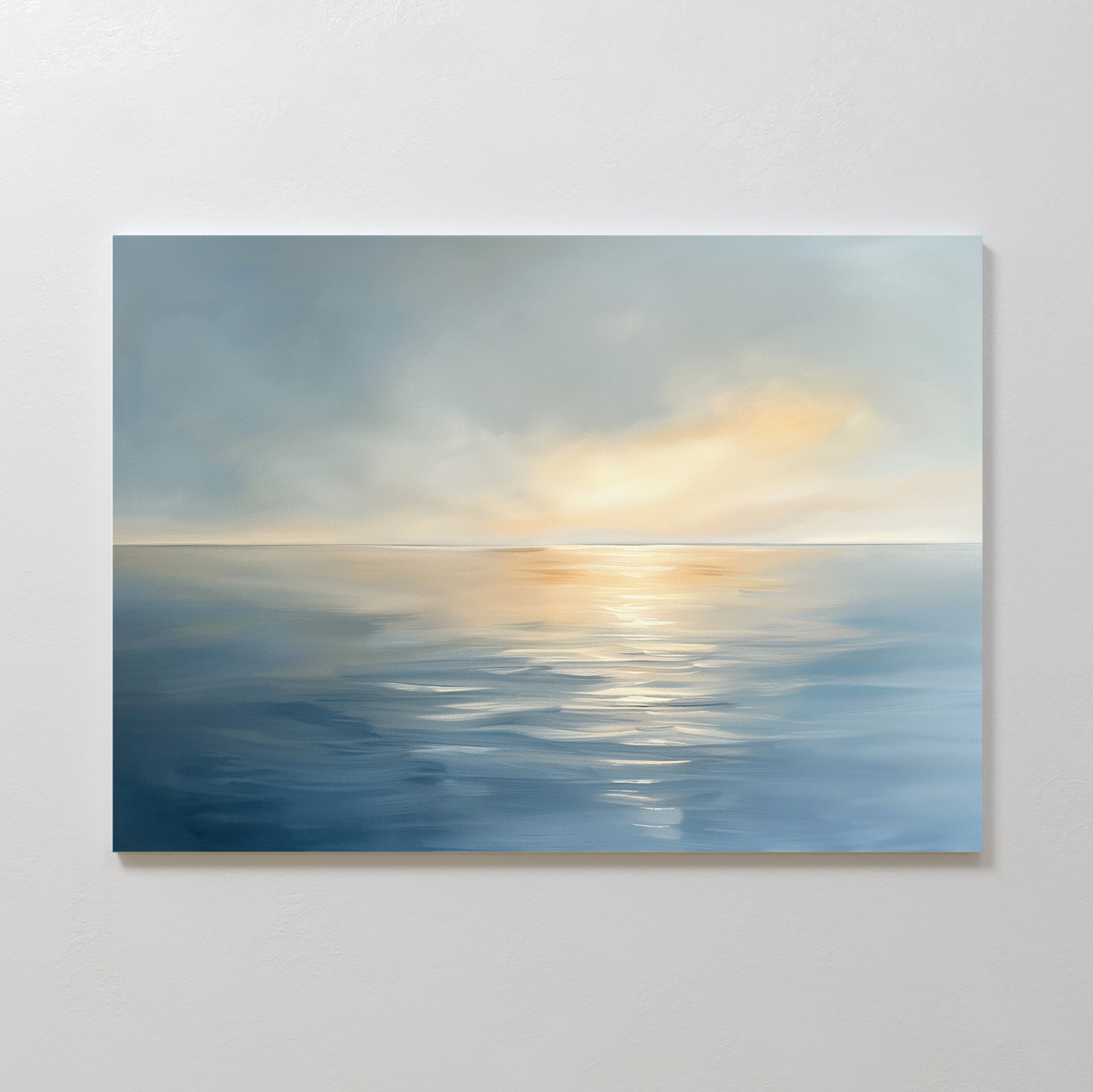 Whispers of the Tideline Canvas Print – blue coastal canvas wall art print by Aspire Prints