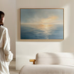 Whispers of the Tideline Canvas Print – blue coastal canvas wall art print by Aspire Prints