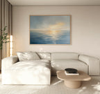 Whispers of the Tideline Canvas Print – blue coastal canvas wall art print by Aspire Prints