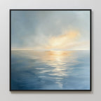 Tide of Quiet Light – blue coastal canvas wall art print by Aspire Prints