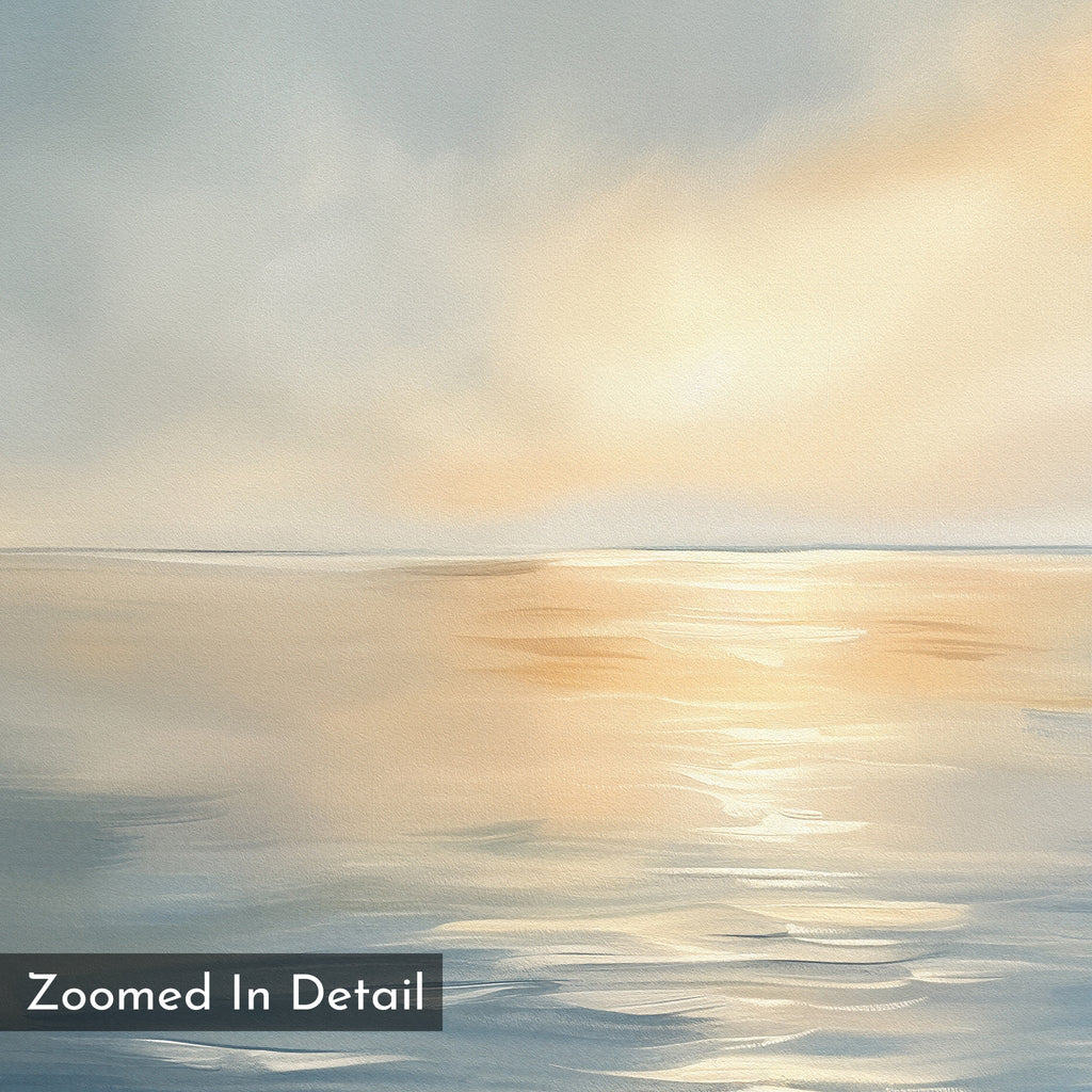 Tide of Quiet Light – blue coastal canvas wall art print by Aspire Prints