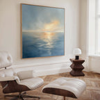Tide of Quiet Light – blue coastal canvas wall art print by Aspire Prints