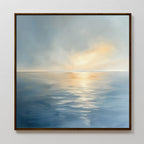 Tide of Quiet Light – blue coastal canvas wall art print by Aspire Prints