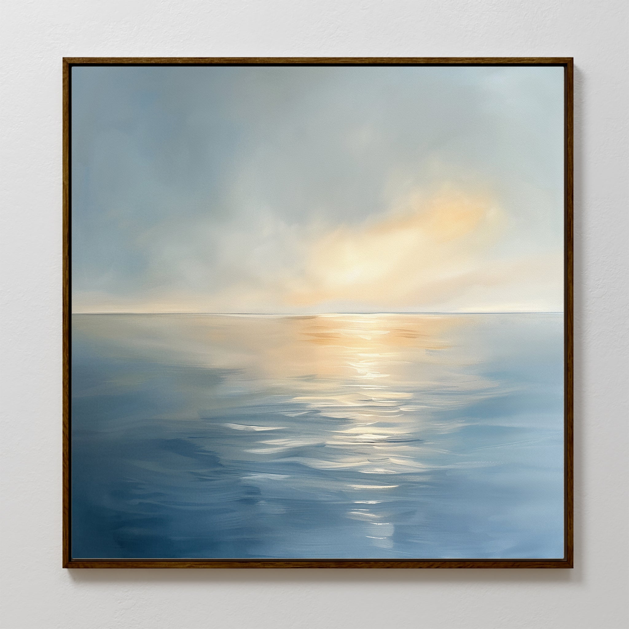 Tide of Quiet Light – blue coastal canvas wall art print by Aspire Prints