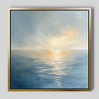 Tide of Quiet Light – blue coastal canvas wall art print by Aspire Prints