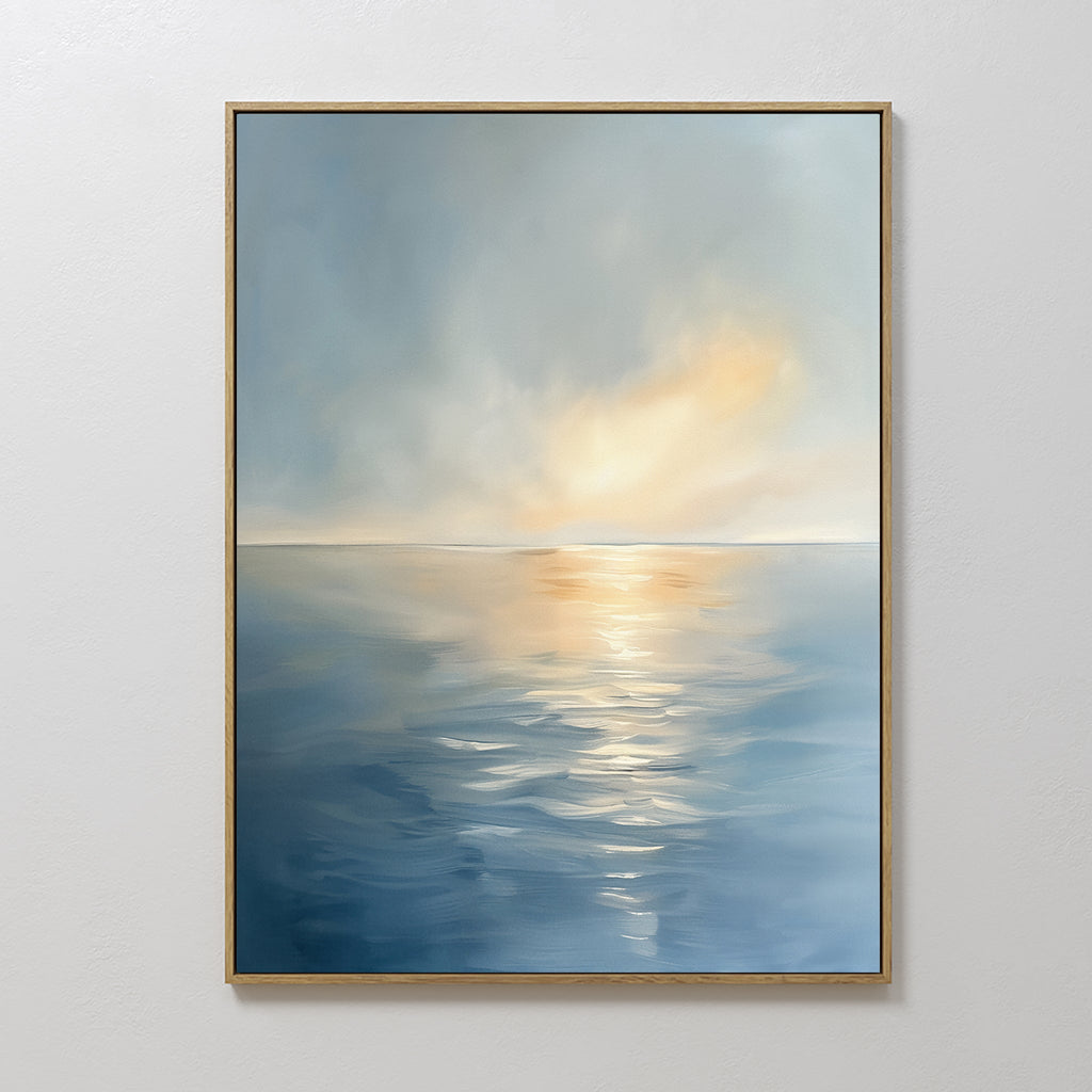 Whispers of the Tide Canvas Print – blue coastal canvas wall art print by Aspire Prints