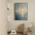 Whispers of the Tide Canvas Print – blue coastal canvas wall art print by Aspire Prints