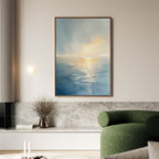 Whispers of the Tide Canvas Print – blue coastal canvas wall art print by Aspire Prints