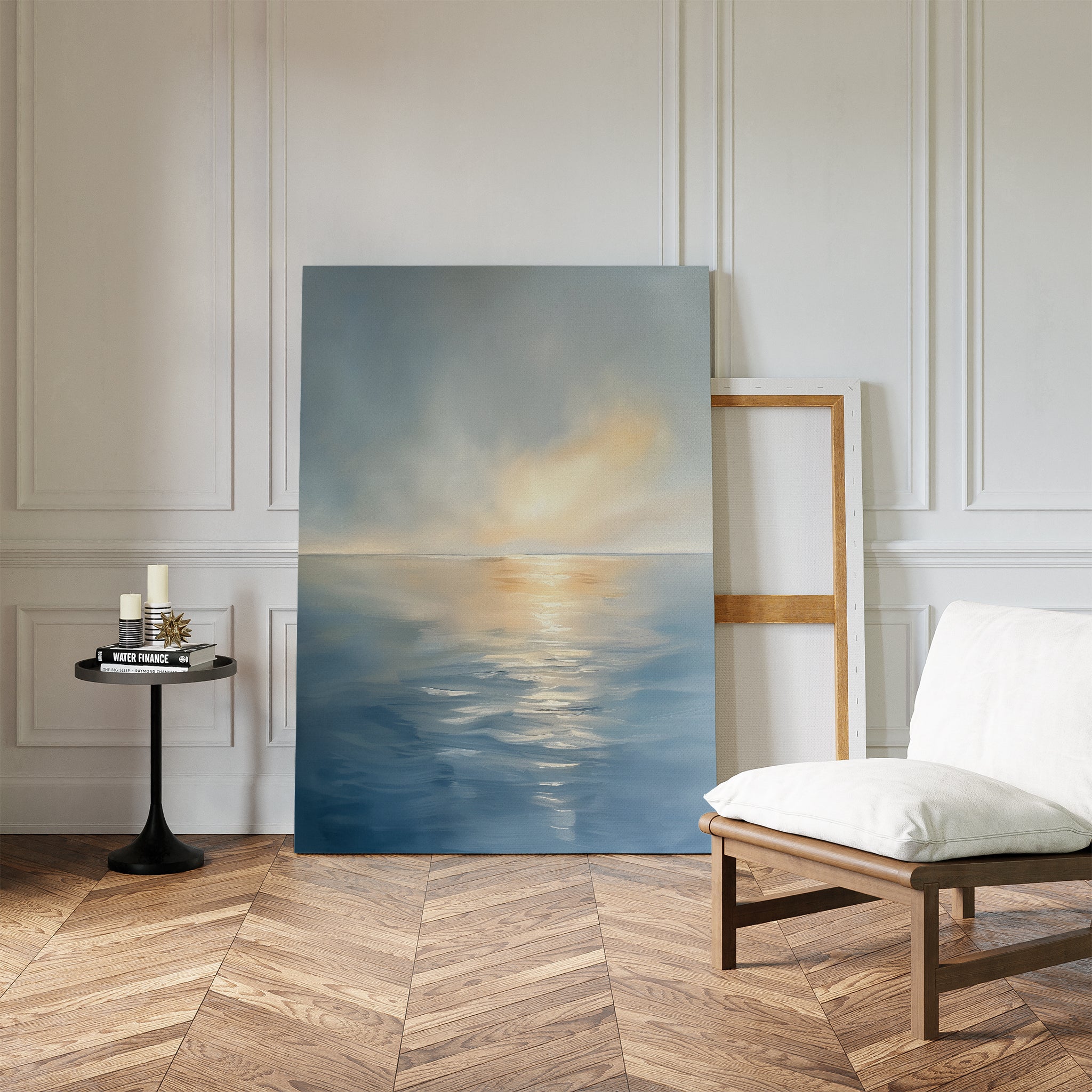 Whispers of the Tide Canvas Print – blue coastal canvas wall art print by Aspire Prints