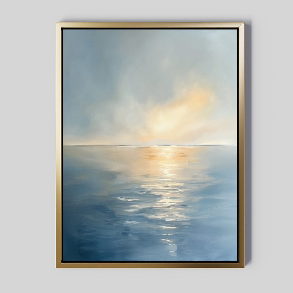 Whispers of the Tide Canvas Print – blue coastal canvas wall art print by Aspire Prints