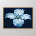 Moonlit Iris Whisper – beige and white botanical canvas wall art print by Aspire Prints