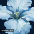 Moonlit Iris Whisper – beige and white botanical canvas wall art print by Aspire Prints
