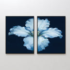 Midnight Bloom Whisper – Set of 2 Canvas Prints set of 2 – beige and white botanical canvas wall art by Aspire Prints