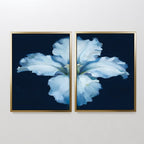 Midnight Bloom Whisper – Set of 2 Canvas Prints set of 2 – beige and white botanical canvas wall art by Aspire Prints