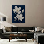 Magnolia Pair Canvas Art - Vertical – Stretched Canvas Only in room setting