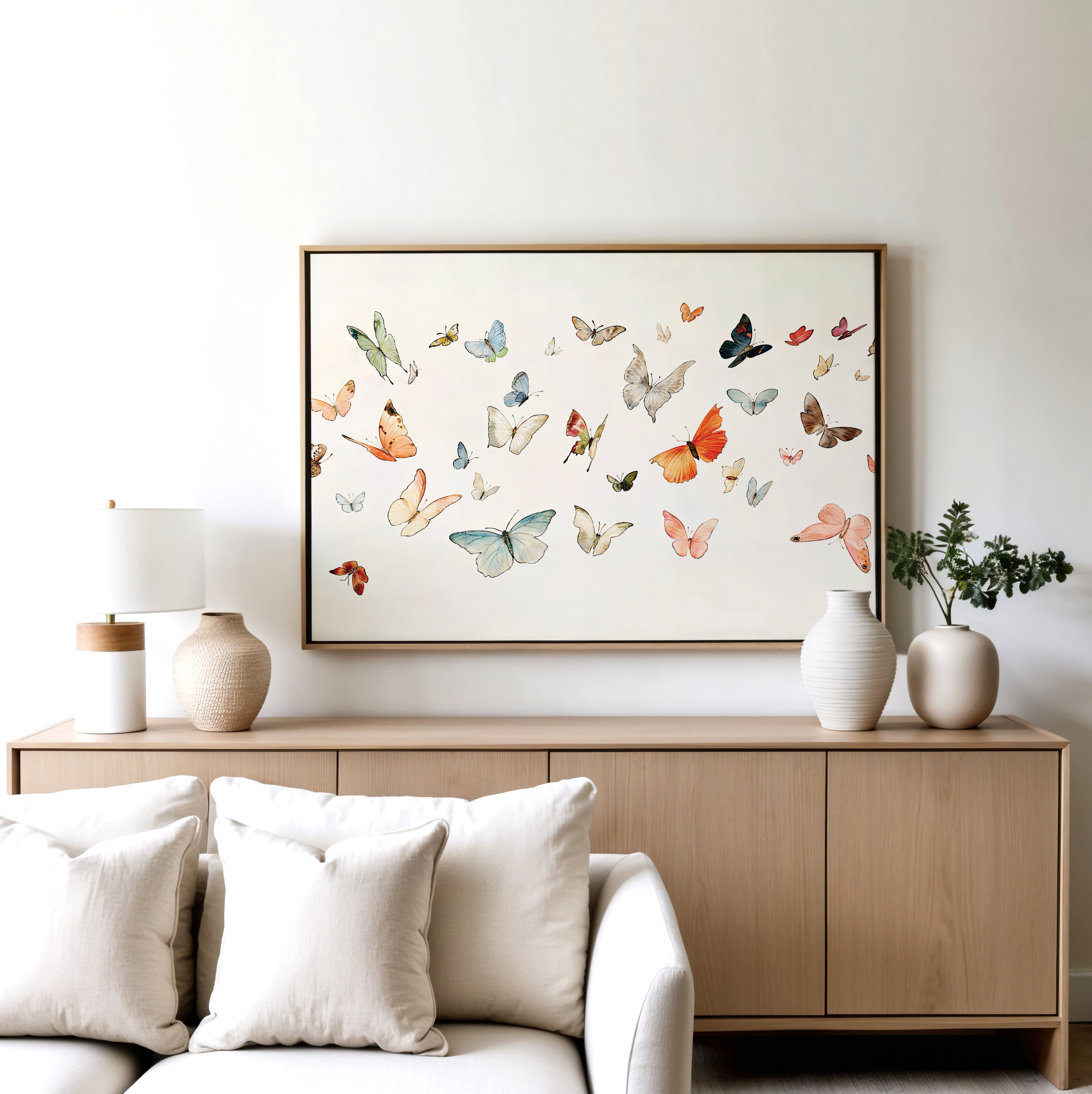 Whispers on the Wing – multicolour vintage canvas wall art print by Aspire Prints