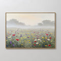 Whispers Through the Wildflowers Canvas Print – green botanical canvas wall art print by Aspire Prints