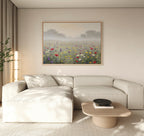 Whispers Through the Wildflowers Canvas Print – green botanical canvas wall art print by Aspire Prints
