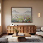 Whispers Through the Wildflowers Canvas Print – green botanical canvas wall art print by Aspire Prints