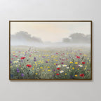 Whispers Through the Wildflowers Canvas Print – green botanical canvas wall art print by Aspire Prints