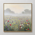 Whispers of the Wildflower Field – green botanical canvas wall art print by Aspire Prints