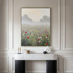 Whispers in the Wildflowers – green botanical canvas wall art print by Aspire Prints