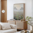 Whispers in the Wildflowers – green botanical canvas wall art print by Aspire Prints