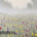 Whispers in the Wildflowers – green botanical canvas wall art print by Aspire Prints