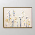 Whispers of the Wildflower Field Canvas Print – beige and white botanical canvas wall art print by Aspire Prints