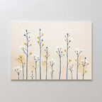 Whispers of the Wildflower Field Canvas Print – beige and white botanical canvas wall art print by Aspire Prints