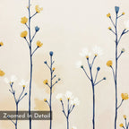 Whispers of the Wildflower Field Canvas Print – beige and white botanical canvas wall art print by Aspire Prints