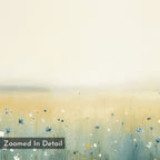 Wildflower Hush at Daybreak – blue botanical canvas wall art print by Aspire Prints